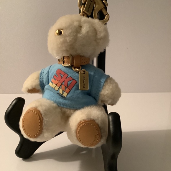 Coach Collectible SKI Shearling Bear Handbag Charm Keychain NWT - Picture 5 of 5